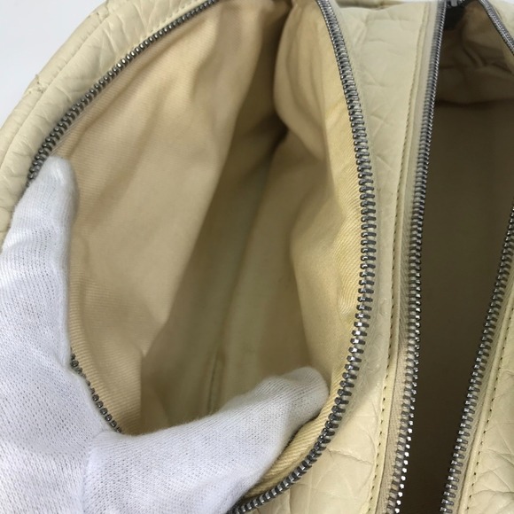 CHANEL Cream Leather Logo Boston Bag - Picture 13 of 16